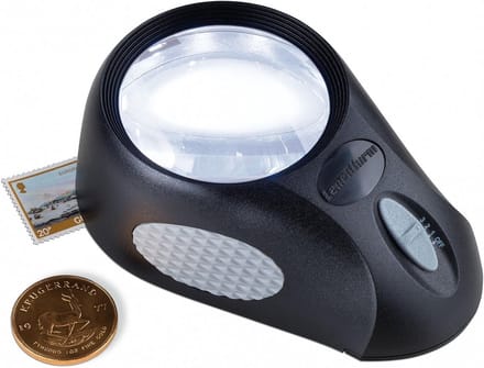 Staande Loep - Vergrootglas Bureau - Gedetailleerd Lezen - Geïntegreerde LED's - 65mm Lens - Wit