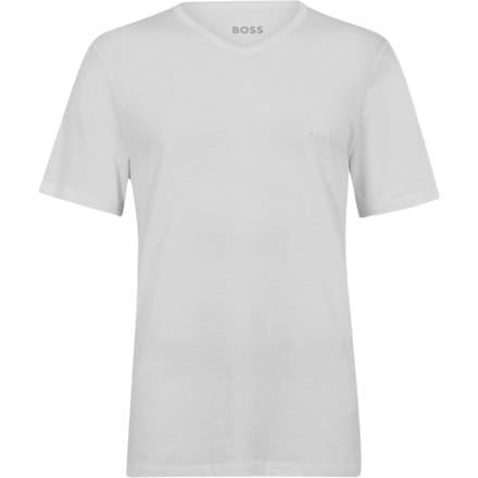 Boss Heren Logo V-Hals T-Shirt (Pakket van 3) (Wit)