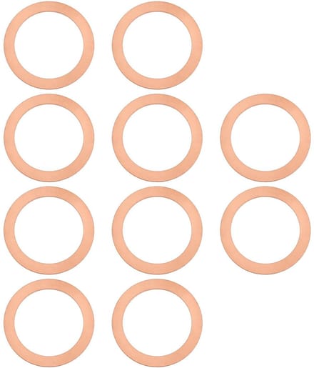 Dailygoods- Afdichtring 10 Stuks - Dichtingsring - Afdichtingskit - Afdichtingsring - Waterdicht - Koper 32x22x1mm - Dichting