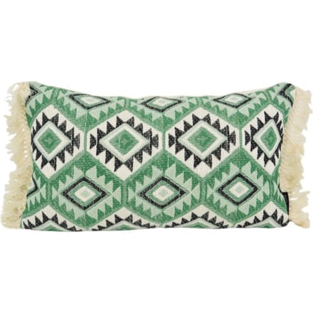 NOVÉE Sierkussen aztec green | 30 x 50 cm | katoen/linnen