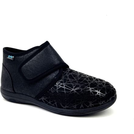 Q Fit Geneve 1 Black design stretch Dames Verbandpantoffels - Zwart - 38