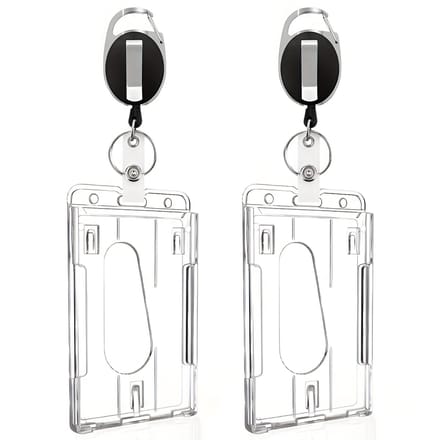 Livé® Badgehouder – 2 stuks Transparante Uitschuifbare ID Houder