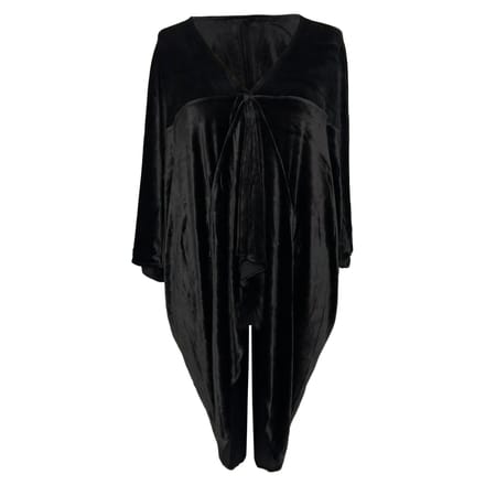Rick Owens Em oversized top in zwart fluweel
