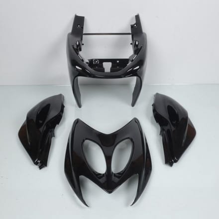 Kit carénage P2R pour scooter MBK 50 Nitro 1997 à 2020 noir brillant Neuf