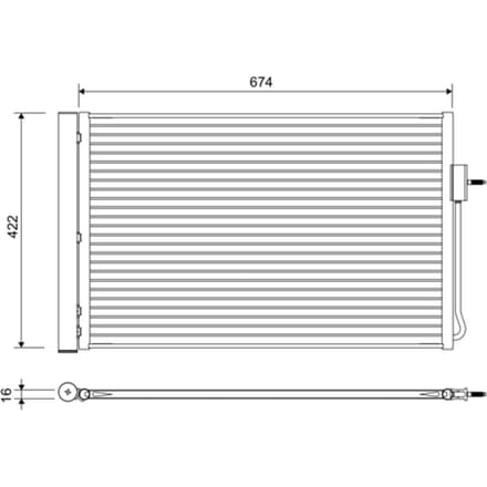 Condensator, airconditioning VALEO 822662