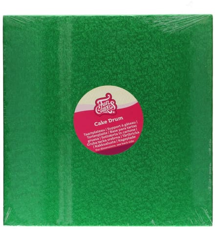 FunCakes Cake Drum Vierkant - Groen - 30,5 cm / 12 mm - Taartonderlegger - Taartkarton