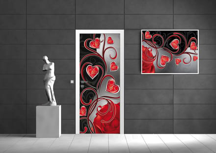 Heart Rose Abstract Photo Wallcovering