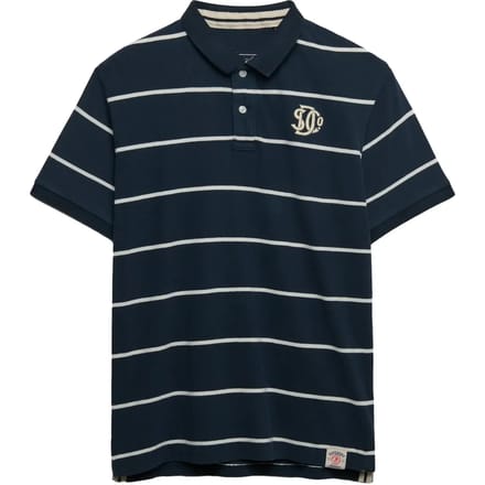 Superdry Vintage Stripe Korte Mouw Poloshirt Blauw M Man