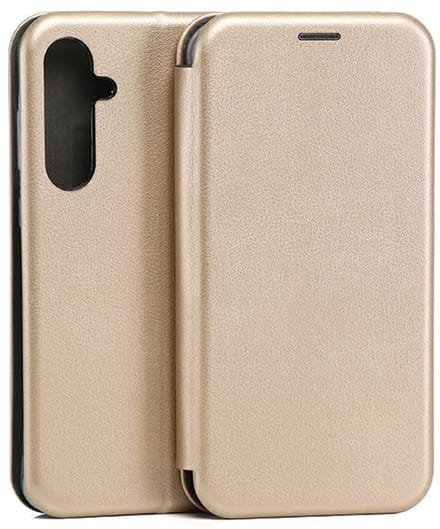 Beline Book Magnetic - Samsung A35 - Gouden Etui - Magnetische Sluiting - Functie Stand