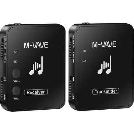 M-VAVE SWS10 2,4 GHz draadloze oortelefoonmonitor Transmissiesysteem Oplaadbare zender en WP-10 zwart