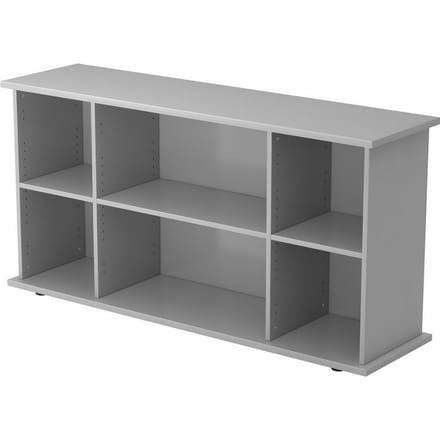 Sideboard TARA, B 1661 x D 448 x H 840 mm, lichtgrijs