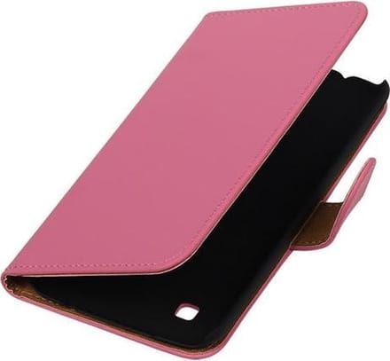 Roze Effen booktype cover hoesje voor LG K7