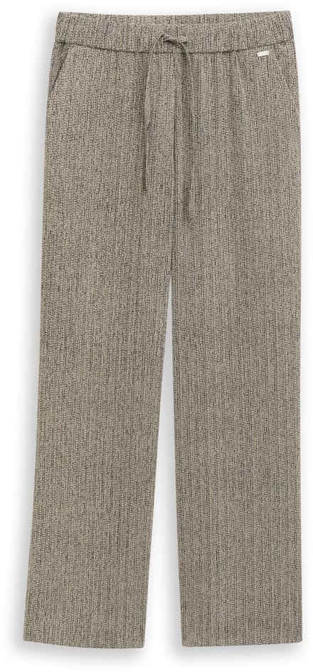 Tom Tailor - Broek met wijde pijpen - Maat 36/32 - beige black structure