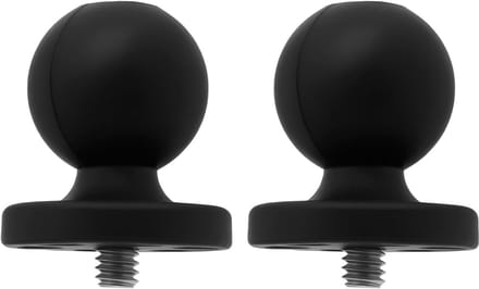Allecto - Bal Adapter - Camera Accessoire - Zwart - 1/4-20 Schroefdraad - Action Camera - RAM Montage Systeem - Zwart Model - 2 Stuks 25.4mm - Dubbele Socket Arm