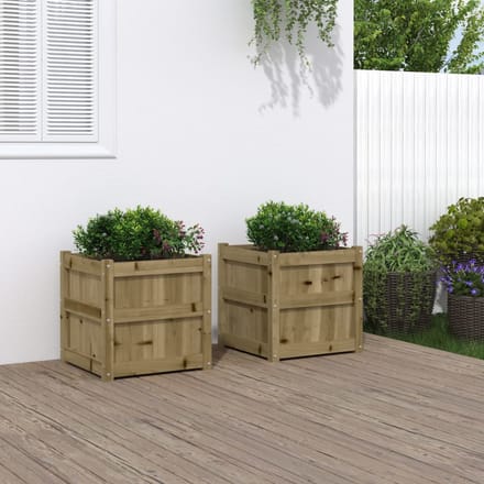 vidaXL - Plantenbakken - 2 - st - cm - geïmpregneerd - hout