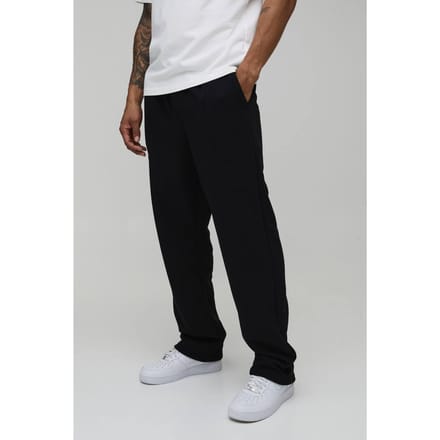 Relaxed Joggingbroek met Borduurdetails | Black | Size Medium