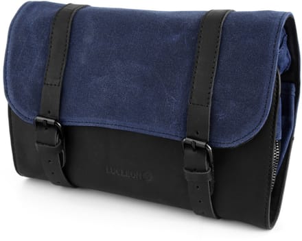 Marineblauwe Grover Waxed Canvas Uitroltoilettas