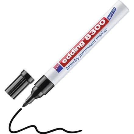 Edding 8300 industry permanent marker 4-8300001 Permanent marker Zwart Watervast: Ja