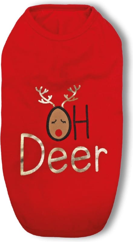 Croci - T-SHIRT XMAS OH DEER - Ruglente: 30 cm