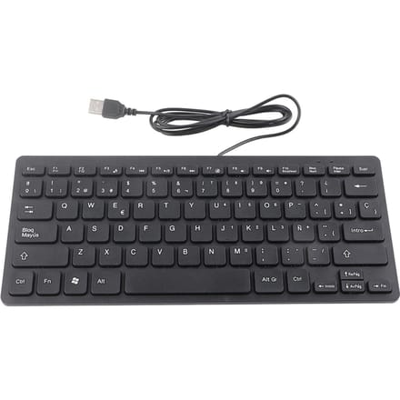 Bedraad Mini Draagbaar Spaans Toetsenbord USB Interface voor Desktop Computer Ultradun 78 Toetsen