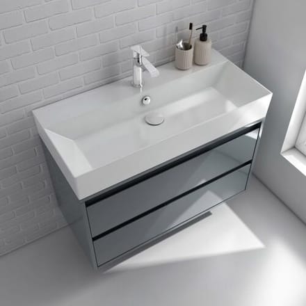 Megabad Profi Collection Pure 2.0 washbasin with vanity unit 90 cm with 2 drawers 21SF1104090IS