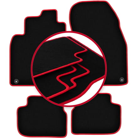 CARLUX-RED automatten voor: Saab 9-3 II cabriolet (2002-2014)