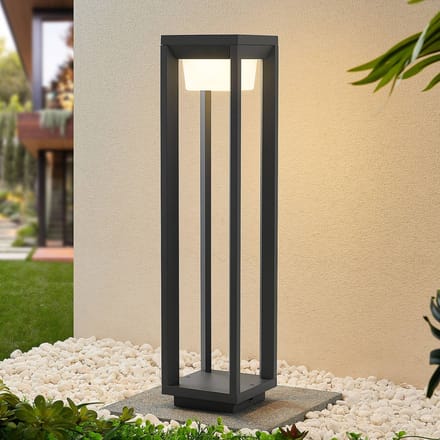 Prios LED tuinpadverlichting Gamion, 60 cm, antraciet, metaal, IP54