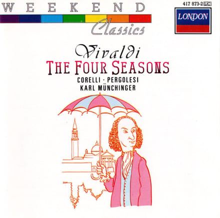 1-CD Vivaldi: The Four Seasons / Corelli: Concerto Grosso No. 8 / Pergolesi: Flute Concerto No. 2 - Karl Munchinger