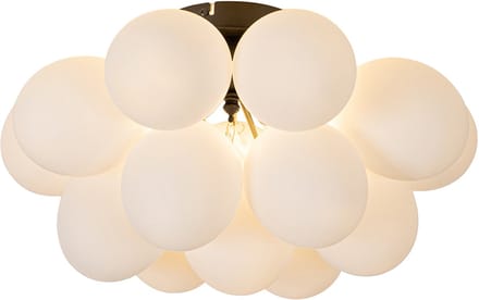 QAZQA uvas - Design Plafondlamp - 4 lichts - Ø 40 cm - Wit - Woonkamer | Slaapkamer | Keuken