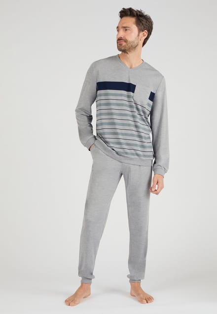 Damart - Pyjama van Thermolactyl jerseytricot. - Heren - Grijs - M