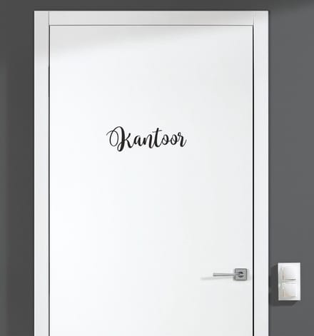 Deursticker - Kantoor - Zwart 16x5,5
