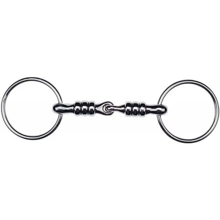 2-rings paardenbit met rollen Feeling