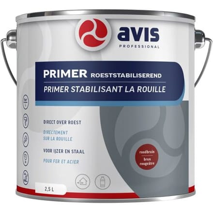 Avis Roest stabiliserende Primer Roodbruin 2,5 Ltr