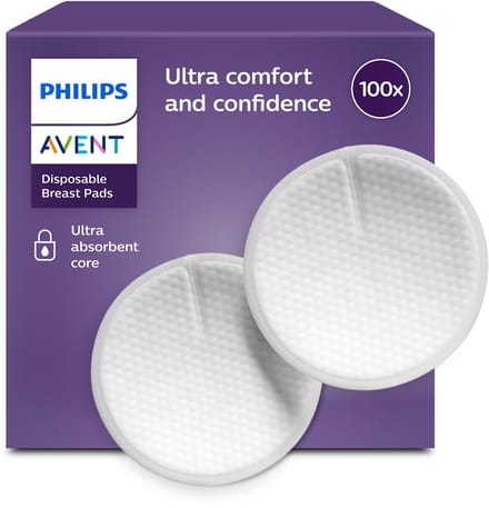 Philips Avent Zoogcompressen - 100 stuks - Dun, Ademend en Tegen Lekken - SCF254/13