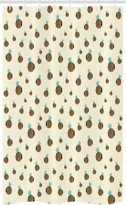 ABAKUHAUS douchegordijn Bij – 120x180 cm – waterafstotend