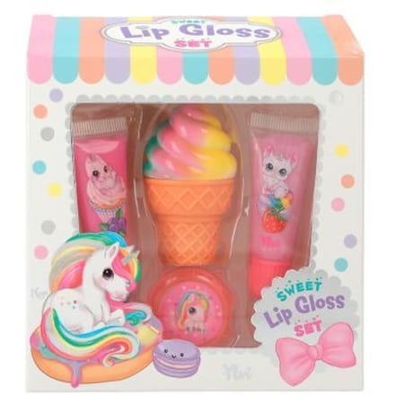 Ylvi en de Minimoomis en the Minimoomis lipgloss Opmaken en sieraden