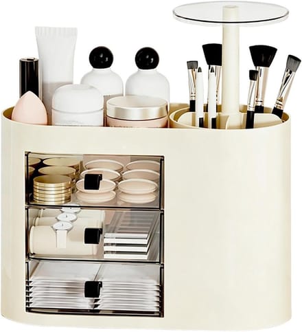 Cosmetic Organizer - Space Saving Vanity Organization, Makeup Bathroom Organizer Perfume Storage | Perfume Brush Lipstick Skincare Bathroom Bedroom Desktop Counter