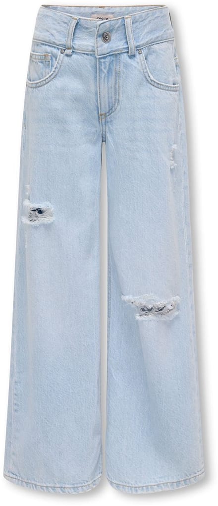 ONLY - KOGMOTT WIDE LB DEST DNM AZG - Light Blue Denim - Maat 134