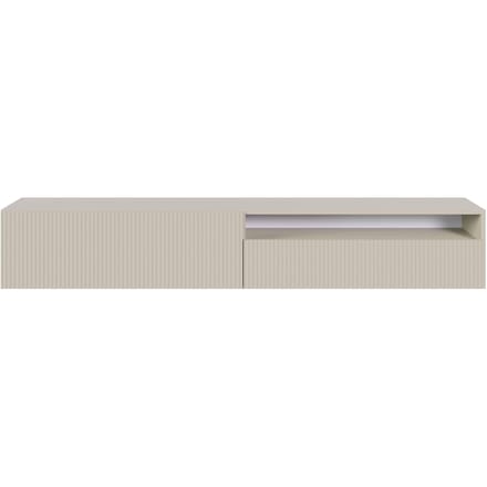 Selsey Veldio - RTV 175 cm met nis - Grijs beige met gefreesde fronten