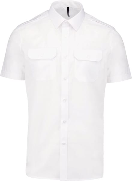 Kariban Herenpilootoverhemd korte mouwen K503 - White - 4XL