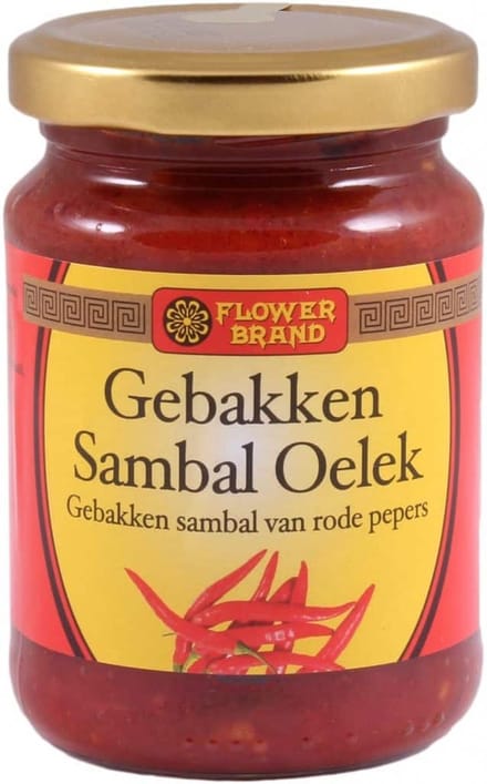 Flowerbrand® | 6 x Sambal Oelek Gebakken 200 gr | vegetarisch