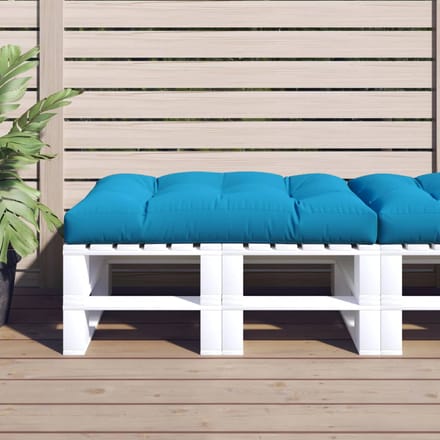 vidaXL - Palletkussen - 120x80x12 - cm - stof - blauw