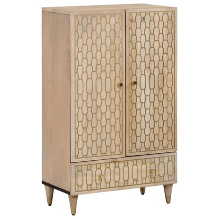 vidaXL - Hoge - kast - 60x33x100 - cm - massief - mangohout