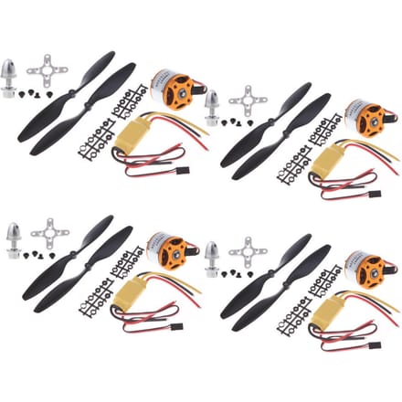 Propeller Kits 4 stuks A2212 1000KV Borstelloze Motor + 4 stuks HP 30A ESC + 4 paar 1045 Prop (B)