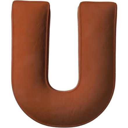 Kussen letter u Yellow Tipi Posh Velvet