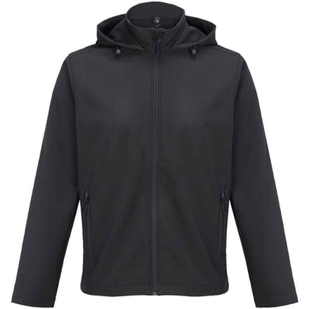 SOLS Heren Race Hooded Soft Shell Jack (Zwart)