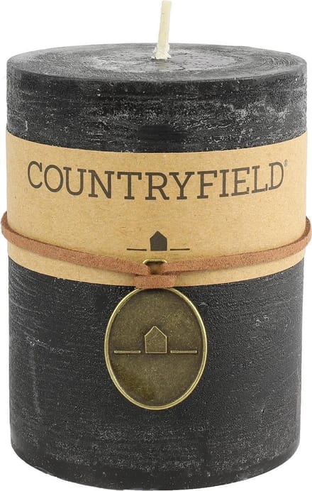 Countryfield - Stompkaars - Zwart - rustieke kaars - kaarsen