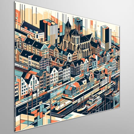Kunstprint | Wanddecoratie | Dibond | 20 × 20 cm