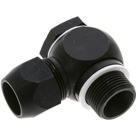 20x13mm & G3/4'' Aluminium L-Vorm Knelfitting Buitendraad 10bar Kunststof en Polyamide