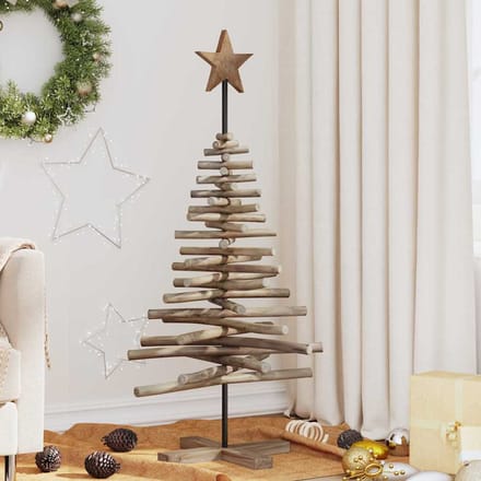 vidaXL - Kerstboom - Bruin - 120 - cm - Massief - teakhout